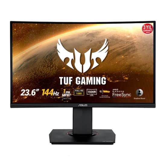 ASUS 23.6 VG24VQ TUF GAMING 1Ms 144Hz M.M HDMI-DP Full HD Gaming Monitör Siyah