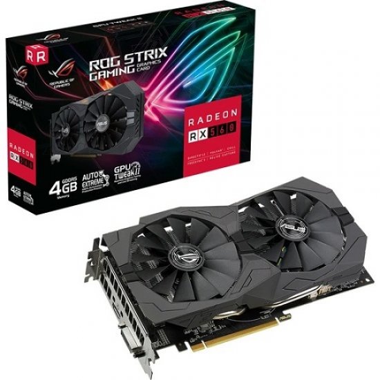 ASUS AMD 4GB RX 560 GDDR5 128 Bit ROG-STRIX-RX560-4G-V2-GAMING HDMI DVI-D