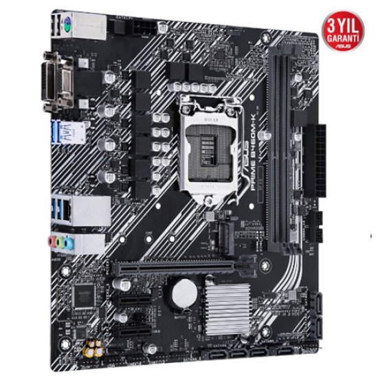 ASUS INTEL PRIME B460M-K B460 DDR4 2933 VGA+DVI-D GLAN SOKET 1200 M.2 SATA USB3.2