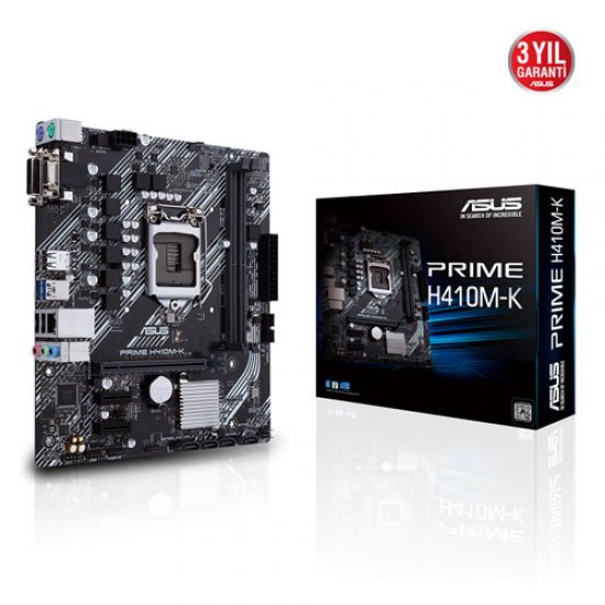 ASUS INTEL PRIME H410M-K DDR4 2933 VGA+DVI-D 1200P mATX (10. Nesil)