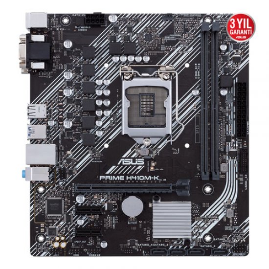 ASUS INTEL PRIME H410M-K DDR4 2933 VGA+DVI-D 1200P mATX (10. Nesil)