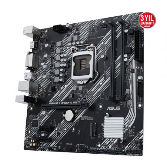 ASUS INTEL PRIME H410M-K R2.0 DDR4 2933 HDMI+DVI-D M.2 1200P mATX (10. Nesil)