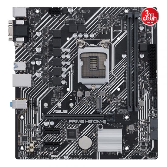 ASUS INTEL PRIME H510M-E H510 DDR4 3200(OC) VGA HDMI DP GLAN SOKET 1200 M.2 USB 3.2