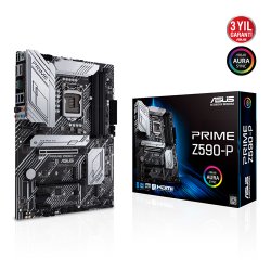 ASUS INTEL PRIME Z590-P Z590 DDR4 5133 (OC) HDMI / DP 2.5GLAN SOKET 1200 M.2 SATA USB3.2 RGB