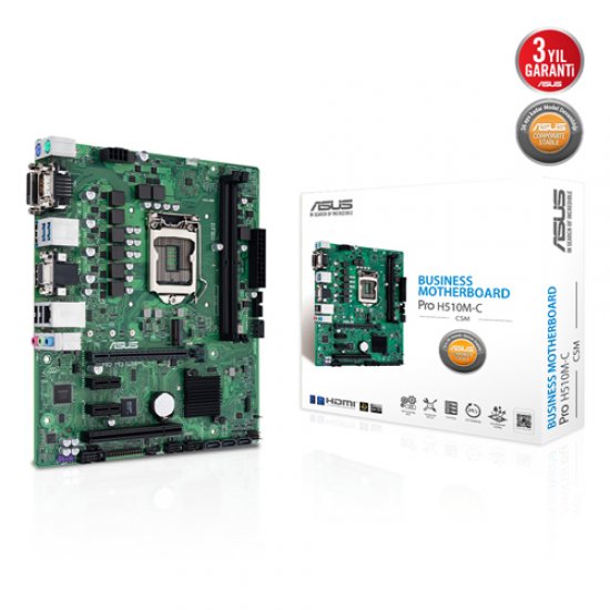 ASUS INTEL PRO H510M-C/CSM H510 DDR4 3200(OC) VGA+HDMI+DP+DVI-D GLAN SOKET 1200 M.2 USB 3.2