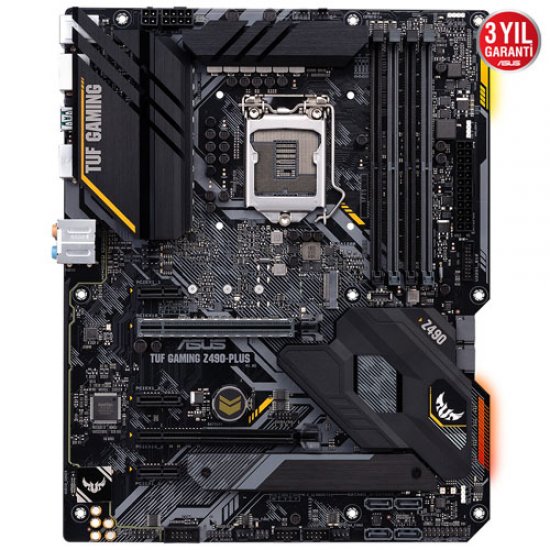 ASUS INTEL TUF GAMING Z490-PLUS Z490 DDR4 4600 (O.C) HDMI / DP 1GBLAN SOKET 1200 M.2 USB 3.2