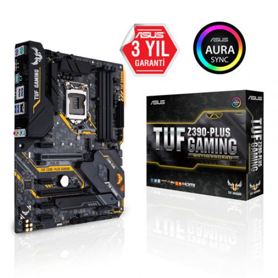 ASUS INTEL Z390 TUF Z390-PLUS GAMING Z390 DDR4 4266 HDMI 1151P-9 ATX Anakart