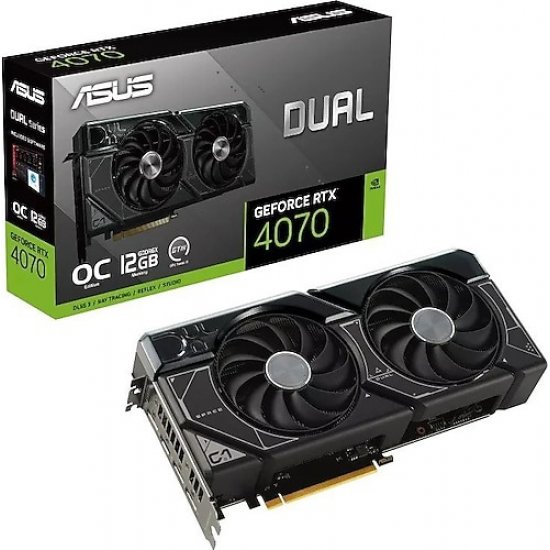 ASUS Nvidia 12GB RTX4070 DUAL OC GDDR6 192 Bit DUAL-RTX4070-O12G HDMI 3xDP