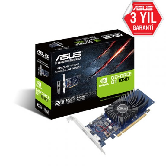 ASUS Nvidia 2GB GT1030 GDDR5 64 Bit GT1030-2G-BRK HDMI DP LOW PROFILE (BRACKET)