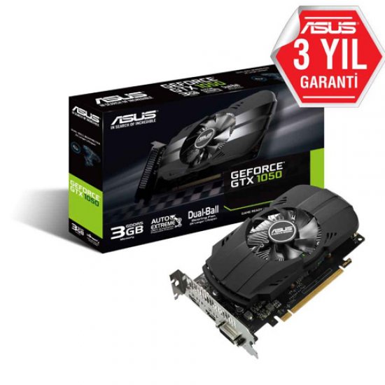 ASUS Nvidia 3GB GTX1050 GDDR5 64 Bit PH-GTX1050-3G HDMI DVI DP