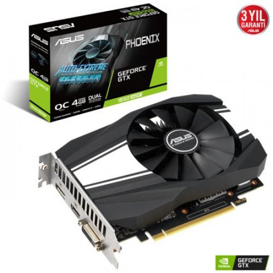 ASUS Nvidia 4GB GTX1650 Phoenix Super GDDR6 128 Bit PH-GTX1650S-O4G HDMI DVI DP