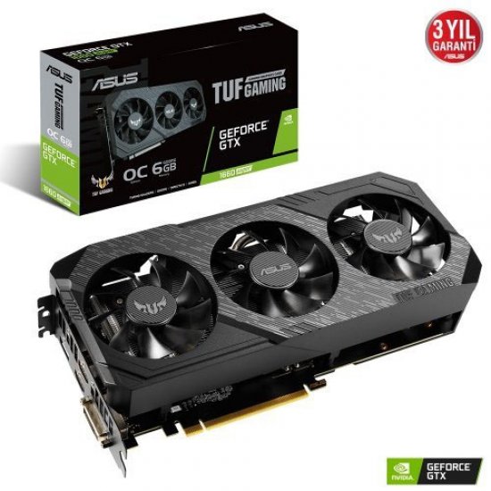 ASUS Nvidia 6GB GTX1660 TUF SUPER GDDR6 192 Bit TUF-GTX1660S-O6G-GAMING HDMI DVI DP