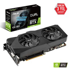 ASUS Nvidia 8GB RTX2060S DUAL GDDR6 256 Bit DUAL-RTX2060S-O8G-EVO 2xHDMI 2xDP DVI