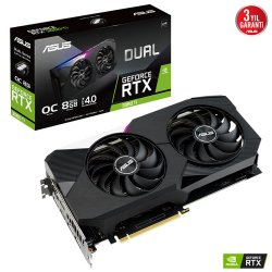 ASUS Nvidia 8GB RTX3060TI DUAL OC GDDR6 256 Bit DUAL-RTX3060TI-O8G-V2 2xHDMI 3xDP