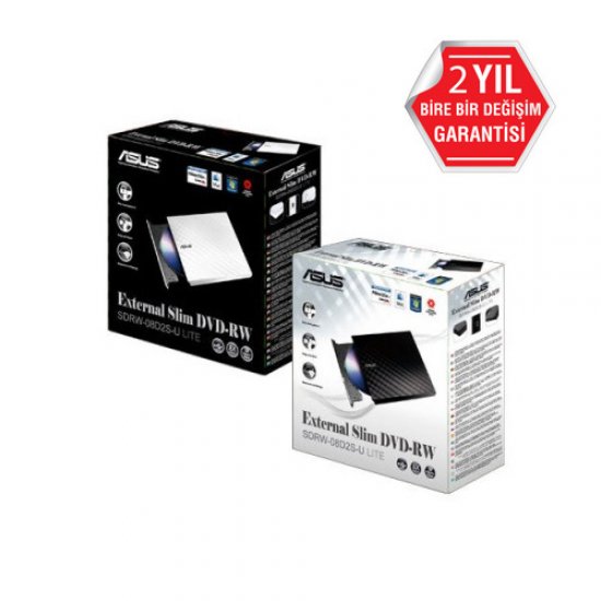 ASUS SDRW-08D2S-U LITE/WHITE 8X Dvd Yazıcı Beyaz Usb 2.0 Kutulu