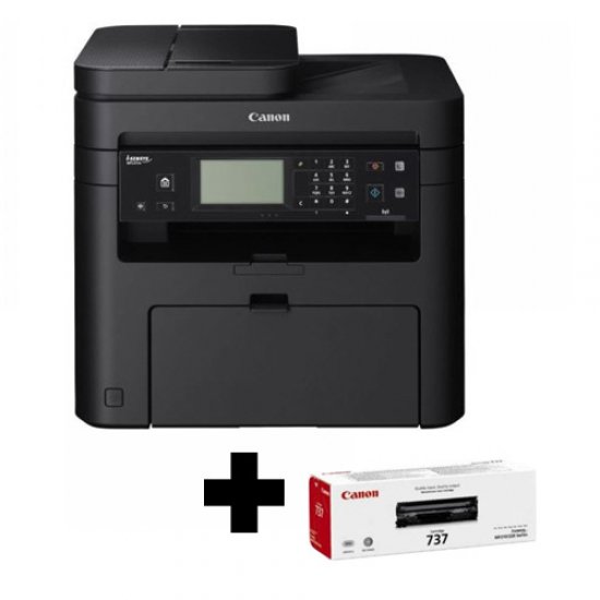 CANON LaserJet MF237W + 2 x TONER BUNDLE Mono A4 Yazıcı Fotokopi Tarayıcı Fax 256MB Ram 23 ppm S/B USB 2.0, Network, Wi-