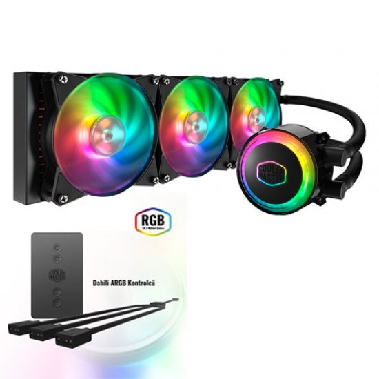 COOLER MASTER MasterLiquid ML360 MLX-D36M-A20PC-R1 Airflow High Volume RGB Fanlı Cpu Su Soğutma Seti