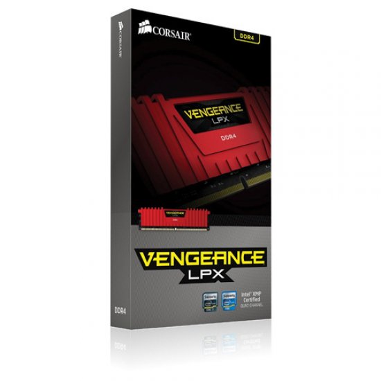 CORSAIR Vengeance Lpx Kırmızı 8GB 2400Mhz DDR4 Soğutuculu CL16 Pc Ram CMK8GX4M1A2400C16R