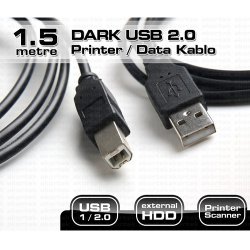 DARK DK-CB-USB2PRNL500 Usb 2.0 Yazıcı Kablosu ( 5 Metre )