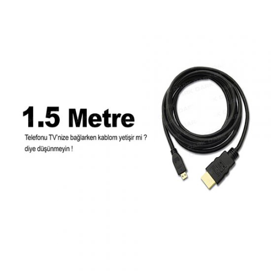 DARK DK-HD-CV13L150MICRO Hdmi to Micro Hdmi ( 1.5 Metre ) Görüntü Kablosu