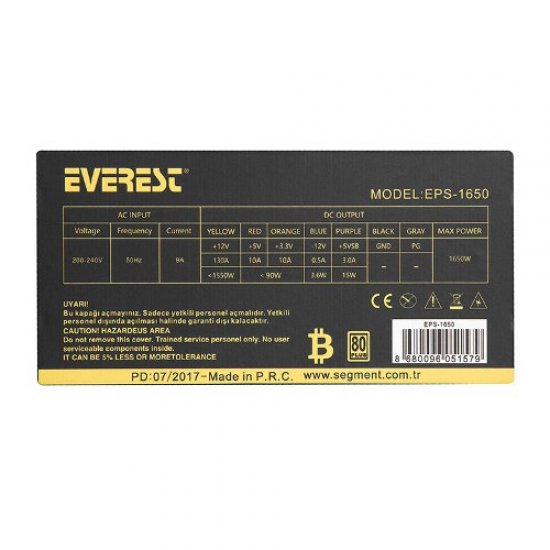 EVEREST EPS-1650 1650W Power Supply