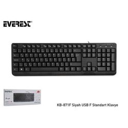 EVEREST KB-871F F Usb Standart Siyah Klavye