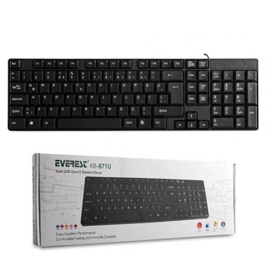 EVEREST KB-871U Q Usb Standart Siyah Klavye