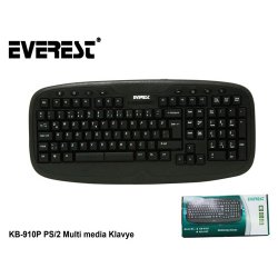 EVEREST KB-910P Q Ps/2 Multimedya Siyah Klavye