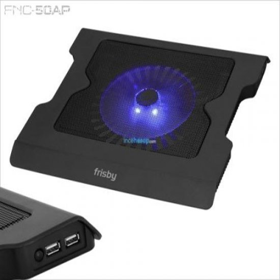 FRISBY FNC-50AP 20 Cm Mavi Led Fanlı Notebook Soğutucu Siyah