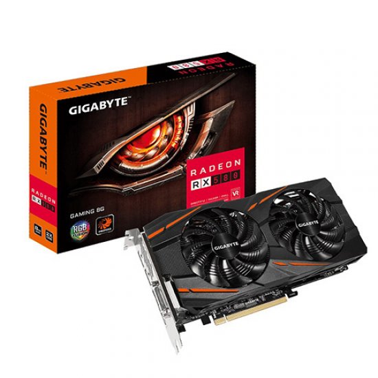 GIGABYTE AMD 8GB RX 580 GAMING 8G GDDR5 256 Bit GV-RX580GAMING-8GD HDMI DVI-D 3xDP