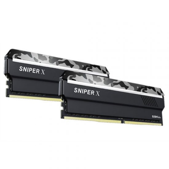 GSKILL SniperX Gri Kamuflaj 16GB (2x8GB) 3000Mhz DDR4 CL16 Pc Ram F4-3000C16D-16GSXWB DUAL (16-18-18-38)