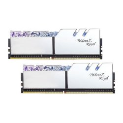 GSKILL TRIDENT Z ROYAL SILVER RGB LED 16GB (2x8GB) 3000Mhz DDR4 CL19 Pc Ram F4-3000C16D-16GTRS