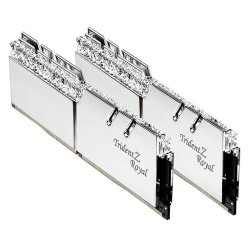 GSKILL TRIDENT Z ROYAL SILVER RGB LED 16GB (2x8GB) 3000Mhz DDR4 CL19 Pc Ram F4-3000C16D-16GTRS