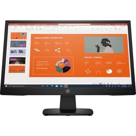 HP 21.5 P22va G4 453D2AA Wide 7Ms 60Hz VGA HDMI FullHD Monitör Siyah