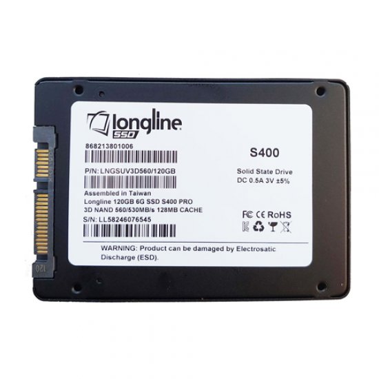 LONGLINE S400 PRO 2.5 120GB SSD SATA3 560MB/s 530MB/Sec