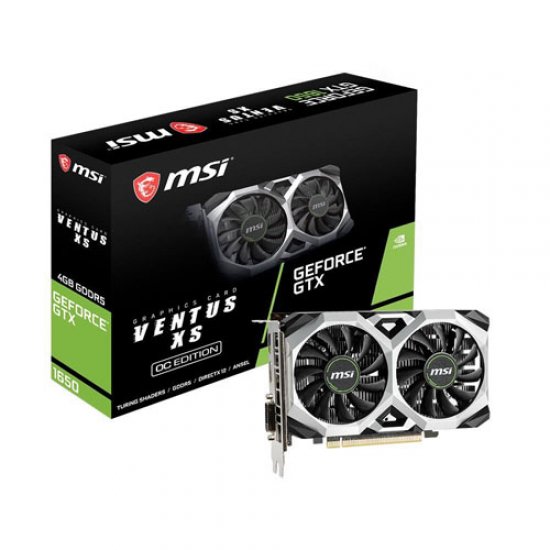 MSI 4GB GTX1650 GeForce GDDR5 128 Bit GTX 1650 VENTUS XS 4G OC 1*DP/1*HDMI/1*DVI DX12