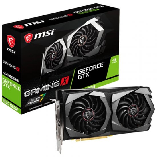 MSI 4GB GTX1650 GEFORCE GDDR6 128 Bit GTX 1650 SUPER GAMING X 1XHDMI 3XDP DX12 PCIE 3.0 X16