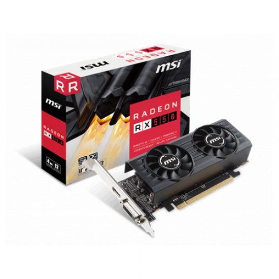 MSI AMD 4GB RX 550 LP OC DDR5 128 Bit HDMI DVI PCIE 16X V3.0