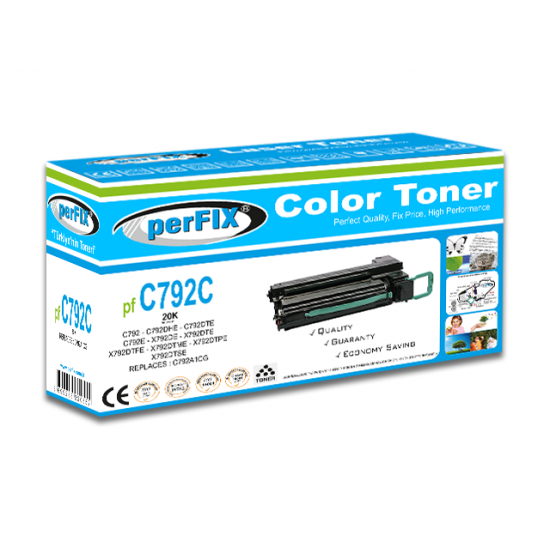 perFIX PF C792-X792 MAVİ TONER 20k