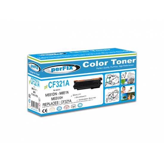 perFIX PF CF321A-MAVİ (653A)-MFP M680 TONER 16,5K