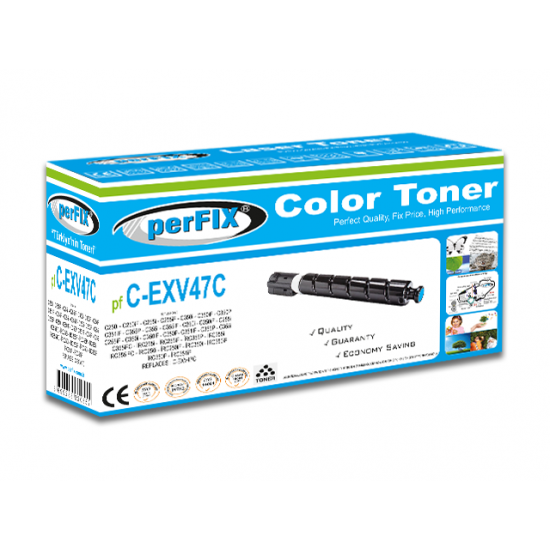 perFIX PF EXV-47 IR-C250İ MAVİ TONER