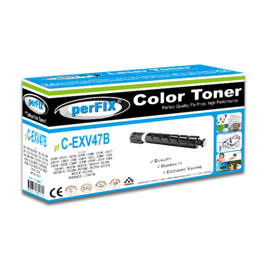 perFIX PF EXV-47 IR-C250İ SİYAH TONER