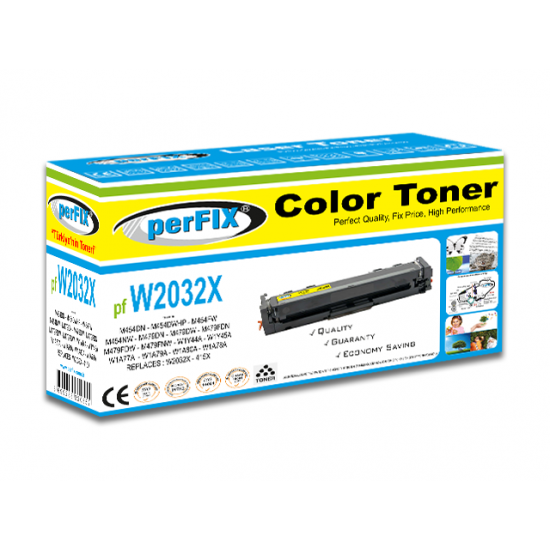 perFIX PF W2032X - CRG055HH SARI CHİPLİ 415X TONER 6K