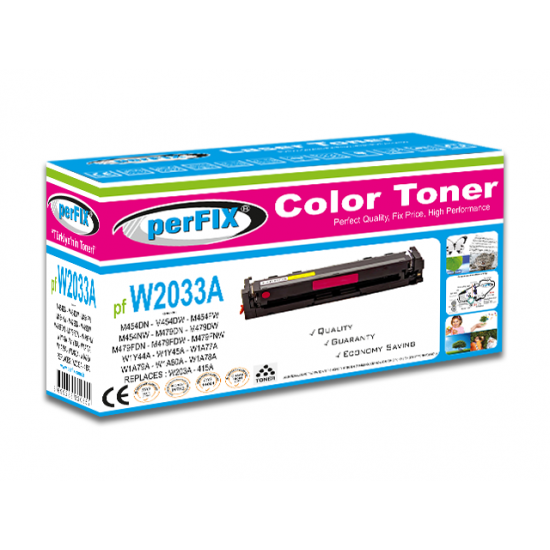 perFIX PF W2033A - CRG055 KIRMIZI CHİPSİZ 415A TONER 2,1K