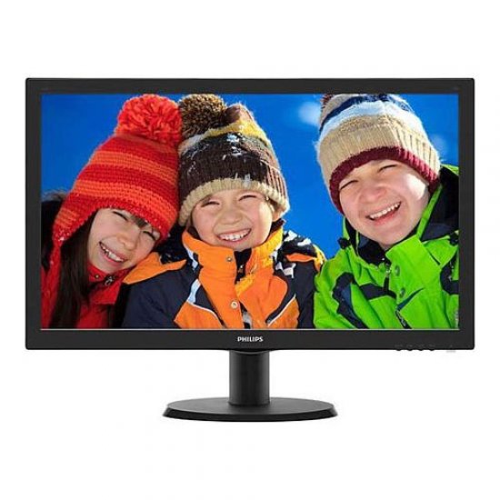 PHILIPS 23.6 243V5QHSBA/01 8Ms VGA-DVI-HDMI Led Monitör Siyah