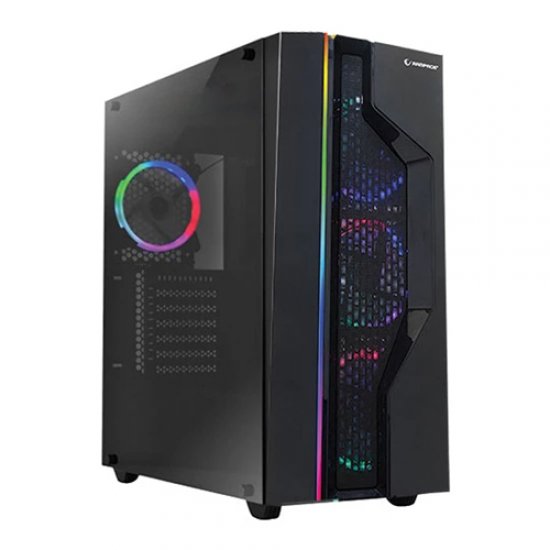 RAMPAGE ALPHA-X 600W 80+ Pencereli Siyah 4*12cm Rainbow Fan Gaming Kasa