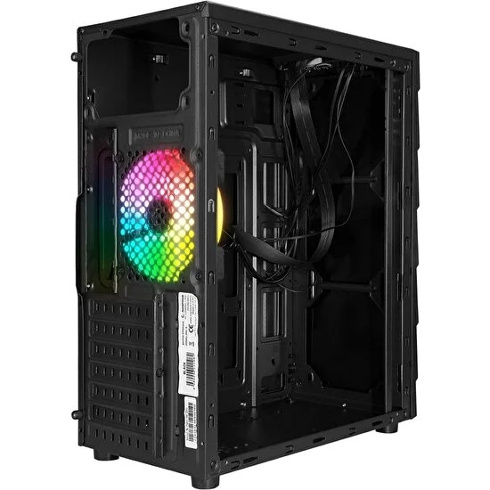 RAMPAGE ARC-X PSU Yok RGB LED Aydınlatmalı Akrilik Yan Panel Oyuncu Kasası