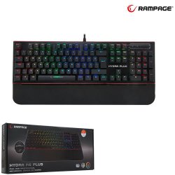 RAMPAGE Hydra R6 Plus Q Usb Alüminyum Kaplama Mavi Switch Full RGB Gaming Mekanik Klavye