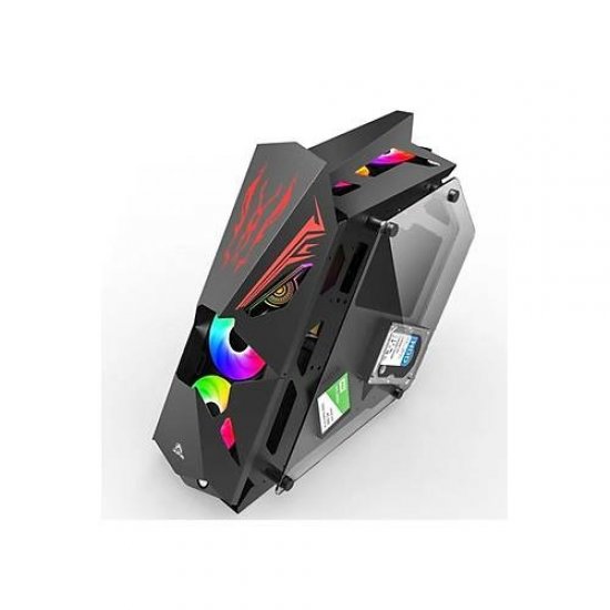 REVENGE DARK LORD 650W 80+ TEMPERLI CAM SIYAH 8X12CM RGB FAN ROBOTİK ATX KASA