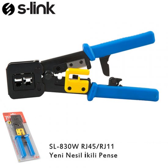 S-LINK SL-830W RJ-45-RJ-11 Yeni Nesil İkili Pense